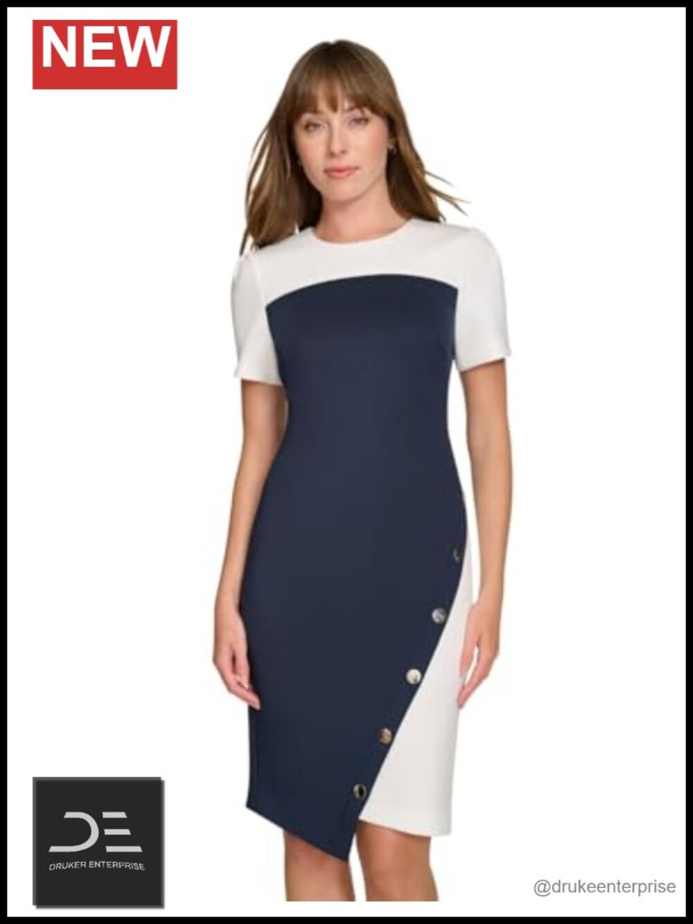 Short Sleeve Asymmetrical Hem Crepe Mini Dress